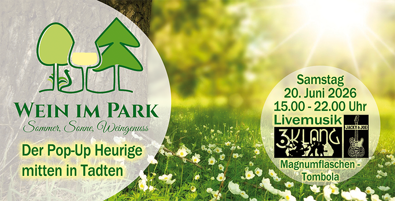 Flyer vom Wein im Park - Vorderseite