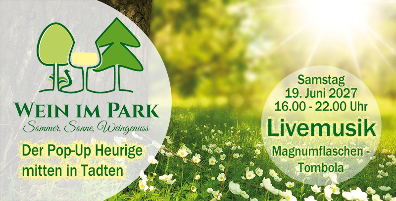 Flyer vom Wein im Park - Vorderseite